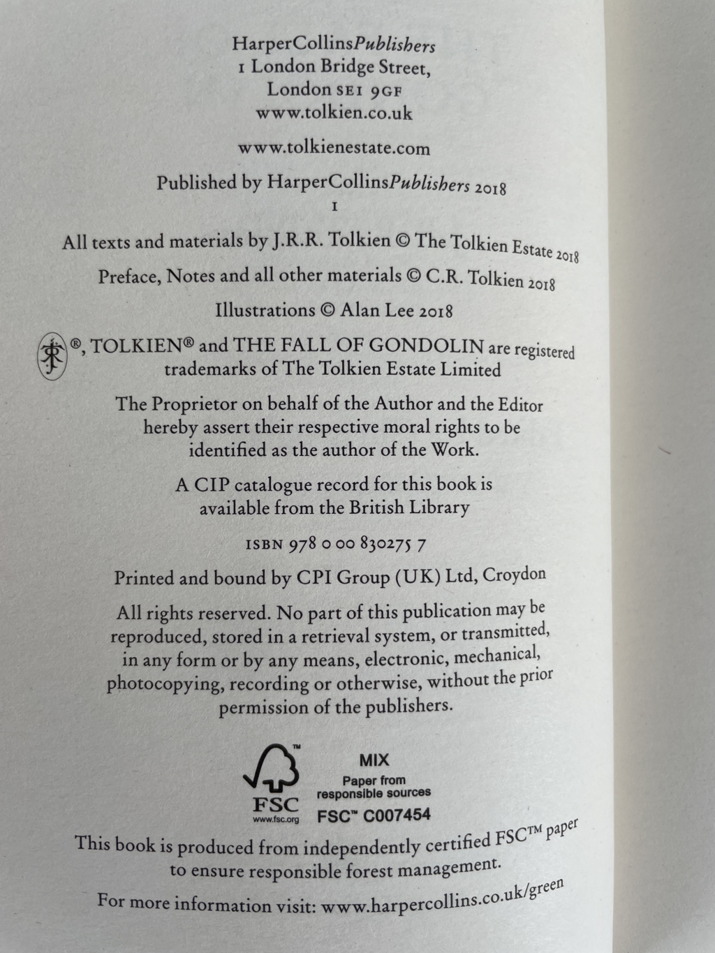 jrr tolkien the fall of gondolin first edition2