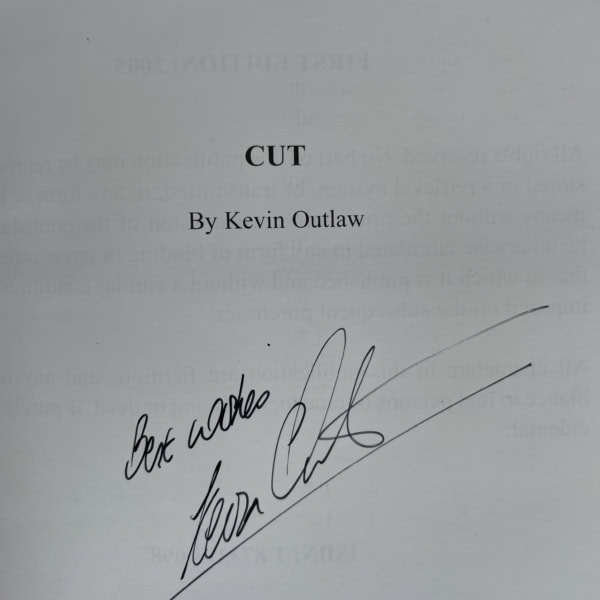 kevin outlaw cut signed first edition2