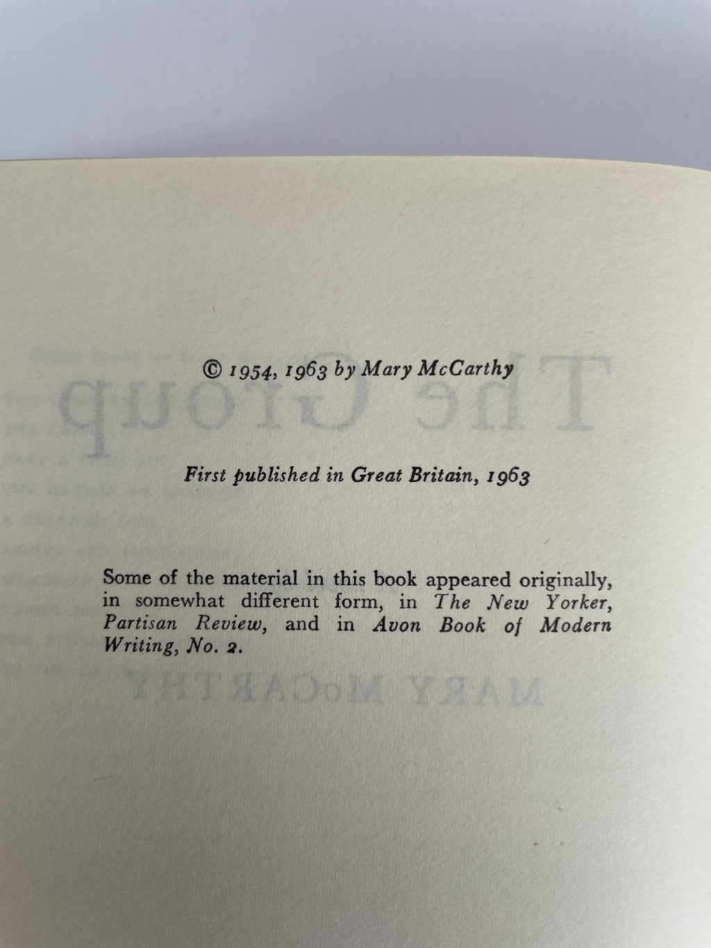 mary mccarthy the group first edition2