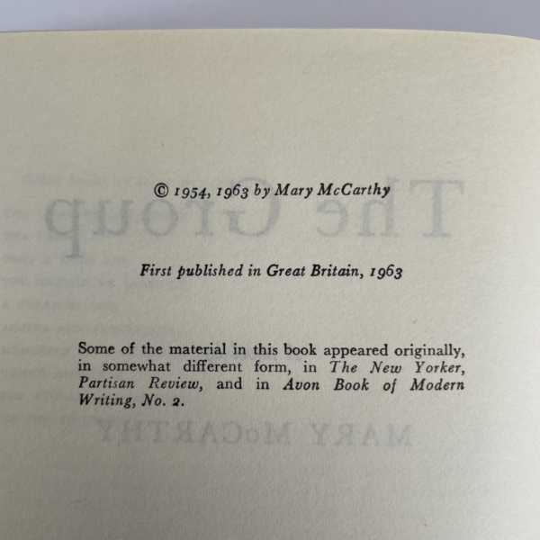 mary mccarthy the group first edition2