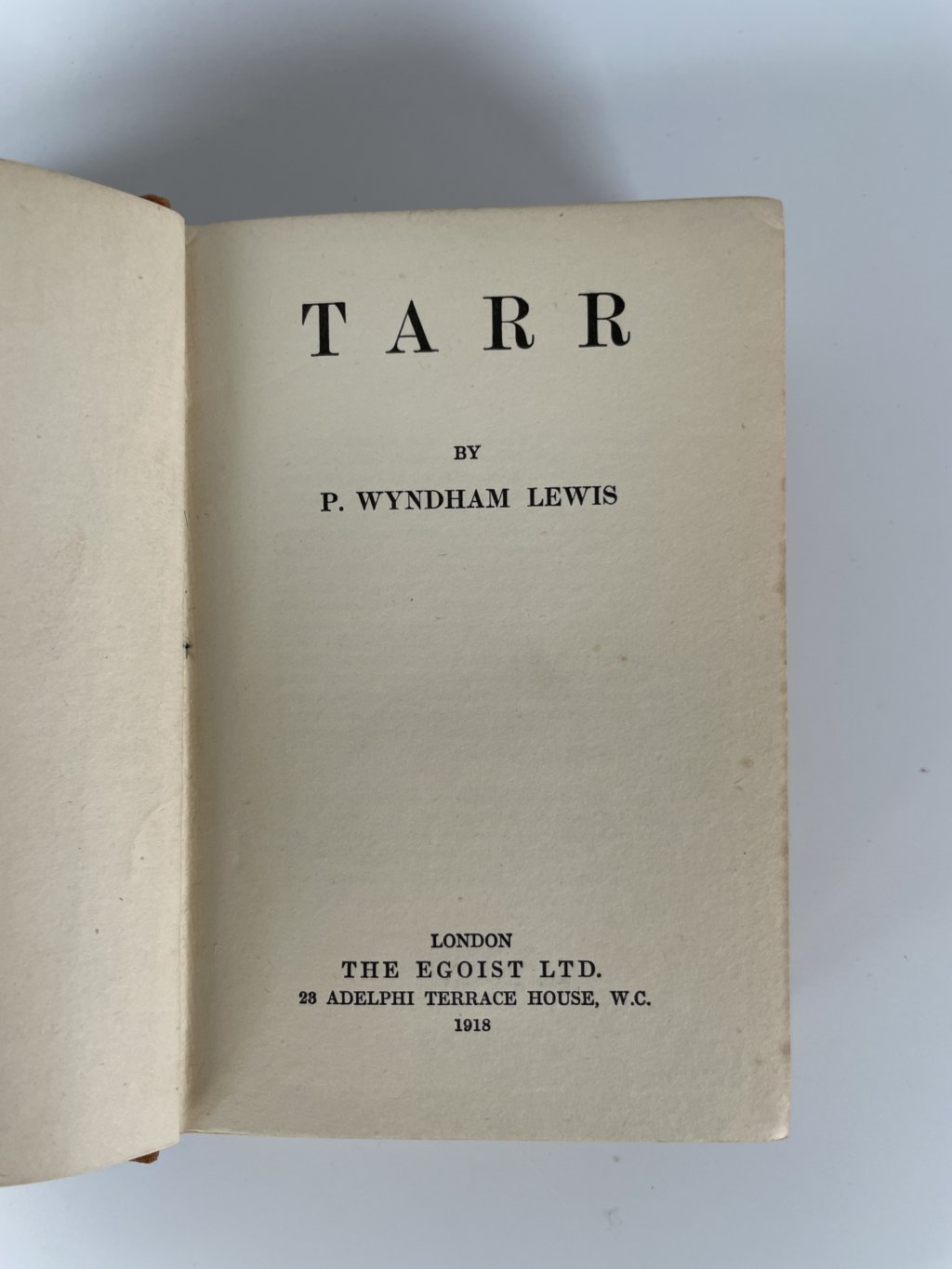 p wyndham lewis tarr first edition2