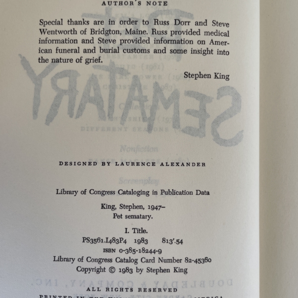 stephen king pet sematary first us2