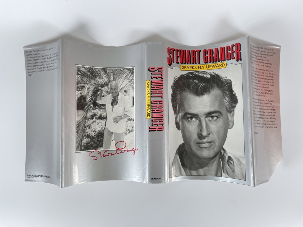 stewart granger sparks fly upward signed first ed5