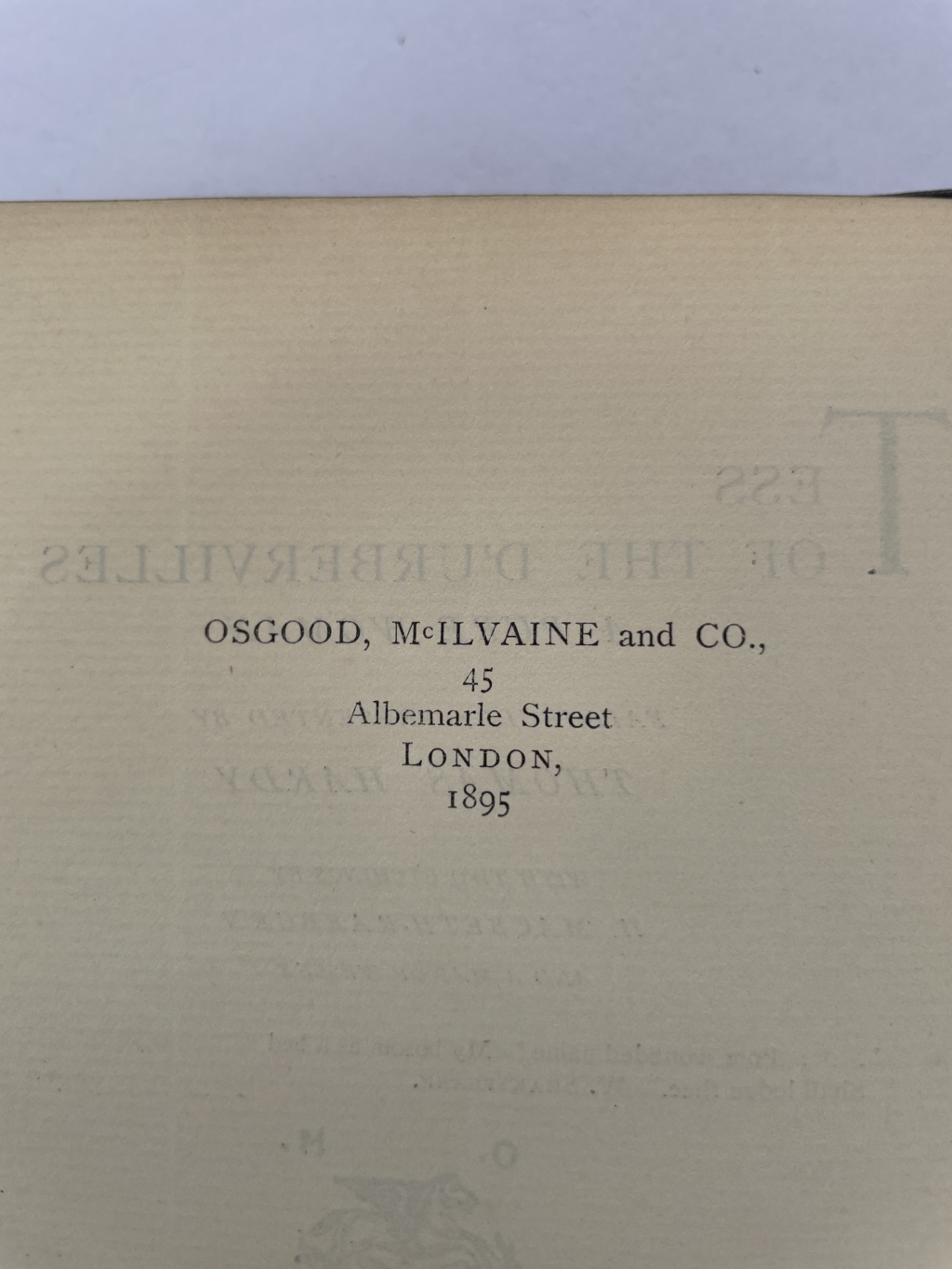 thomas hardy tess of the durbervilles first edi2