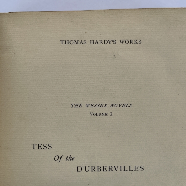 thomas hardy tess of the durbervilles first edi3