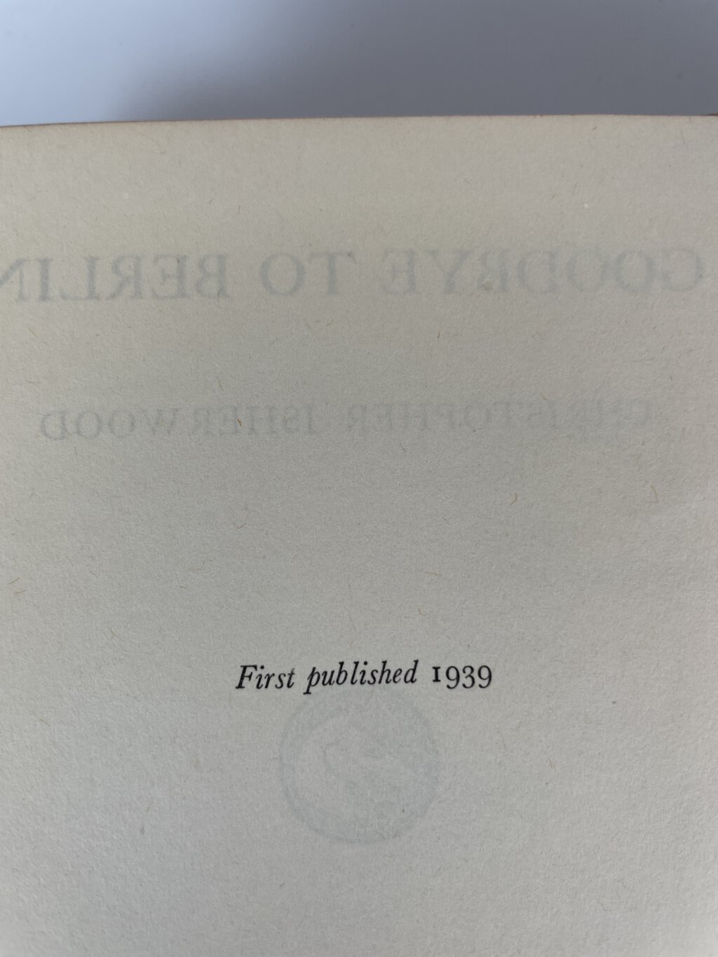 goodbye to berlin christopher isherwood first ed2