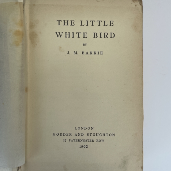 jm barrie the little white bird firsted2