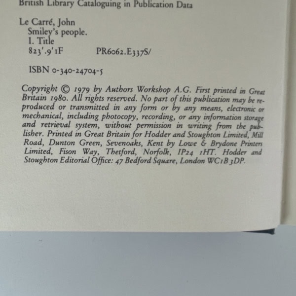 john le carre smileys people first 75 2