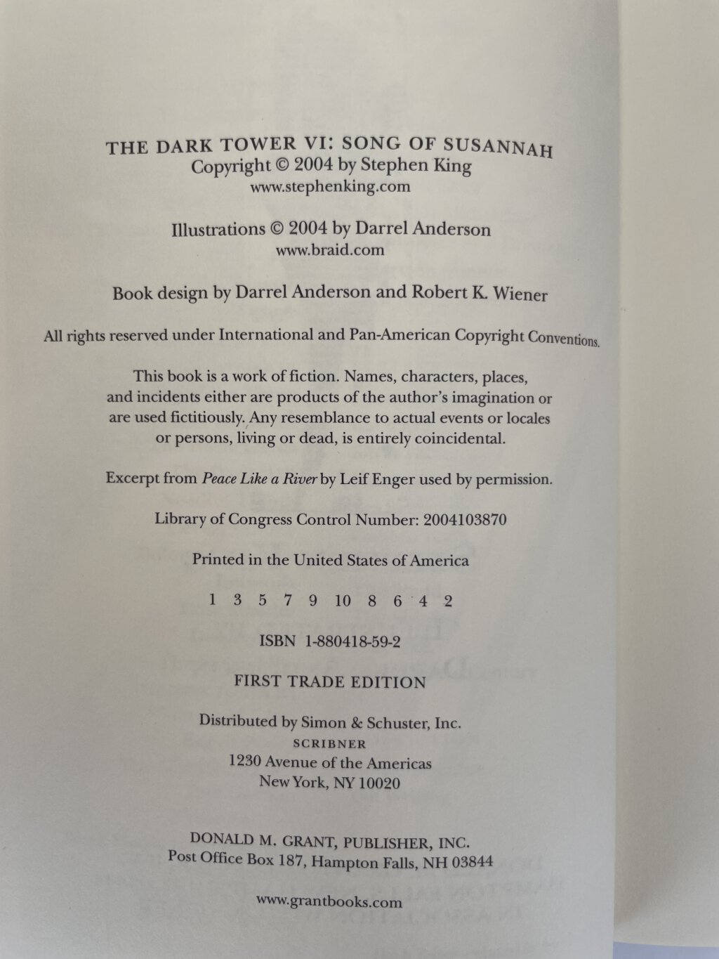 stephen king song of susannah first us edi2