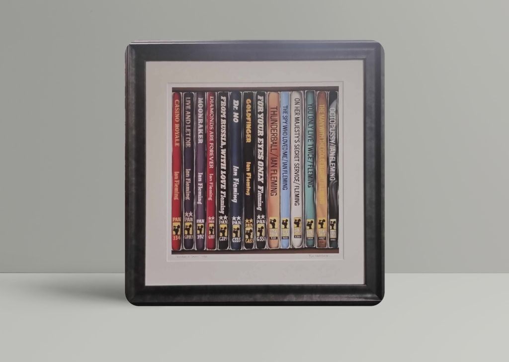 ian fleming framed papaerback print1