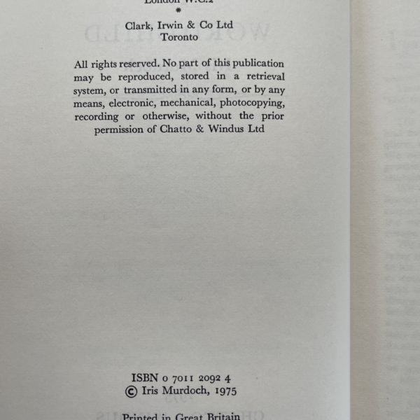 iris murdoch a word child first edi2