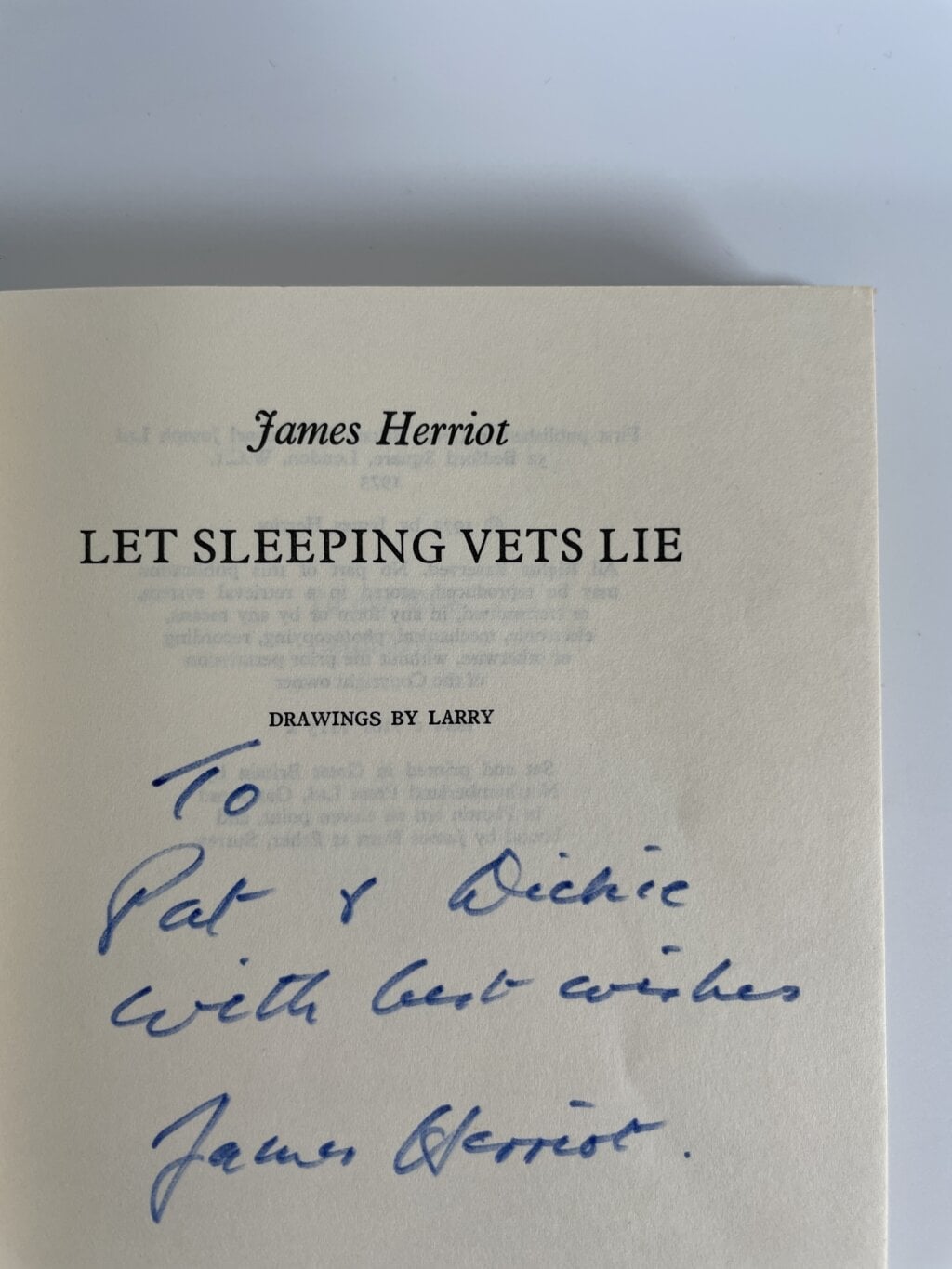 james herriot let sleeping vets lie signed first2