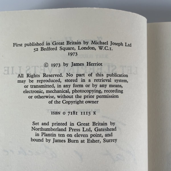 james herriot let sleeping vets lie signed first3