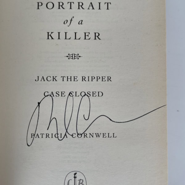 patricia cornwell portrait of a killer signed first edition2