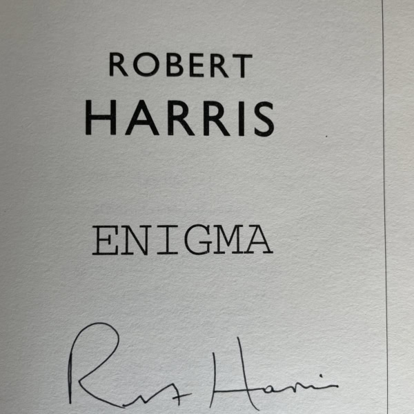 robert harris enigma signed first 2