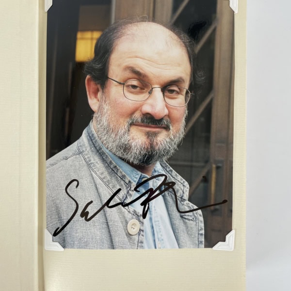 salman rushdie the satanic verses first signed photo 2