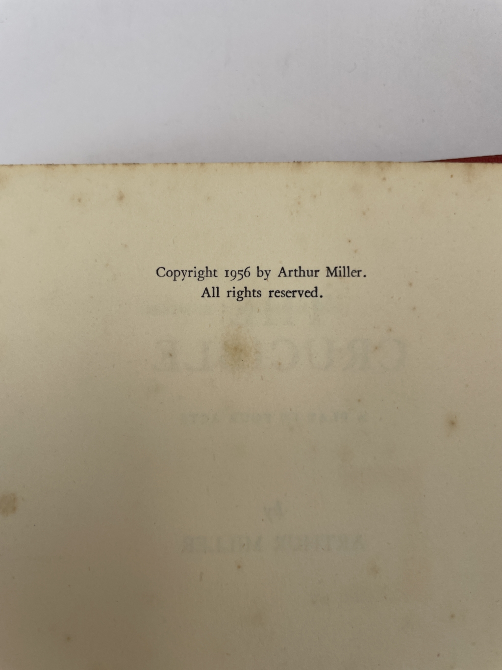 arthur miller the crucible first ed3