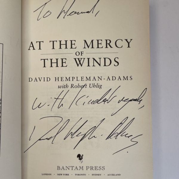 david hempleman adams at the mercy of the winds signed first2