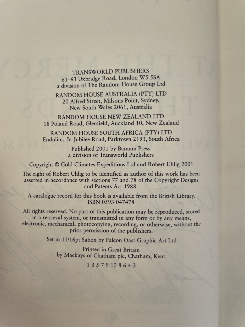 david hempleman adams at the mercy of the winds signed first3