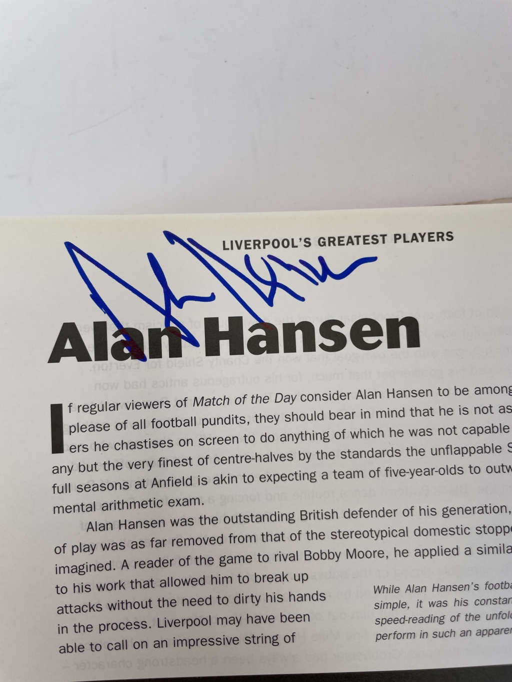 david walmsley liverpools greatest players multi signed9