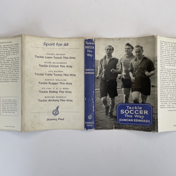 duncan edwards tackle soccer this way with signed card 4