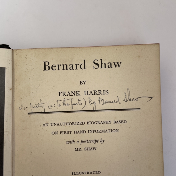 frank harris bernard shaw signed first ed2