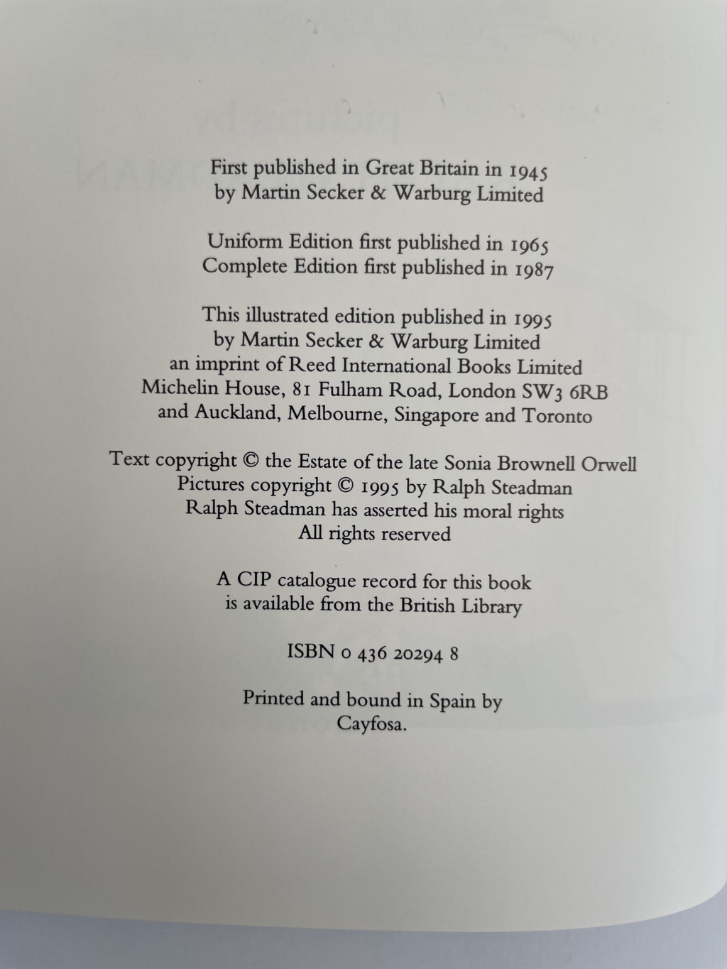 george orwell ralph steadman animal farm signed 3