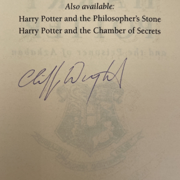 jk rowling hpatpoa signed by cliff wright first 2