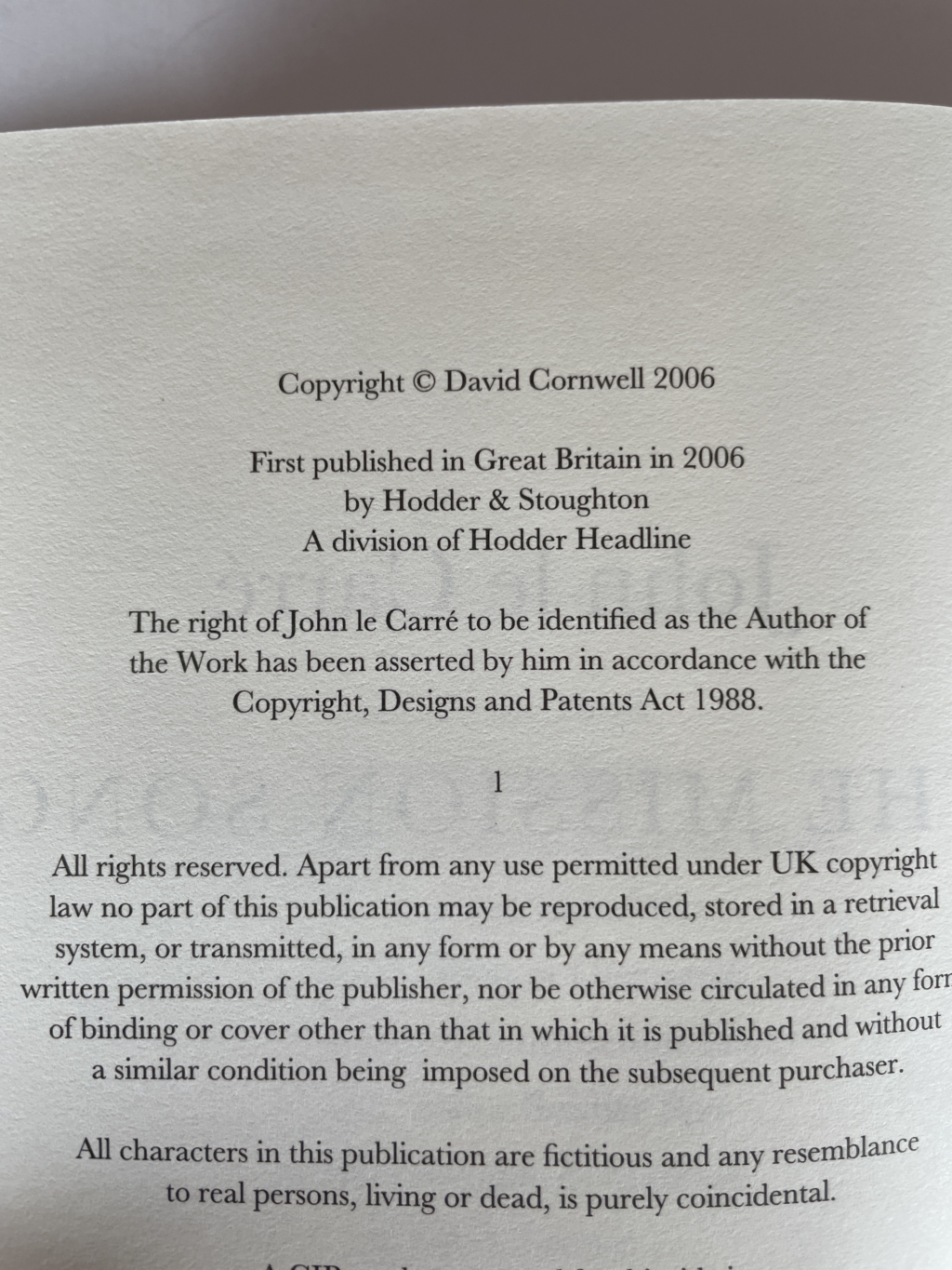 john le carre mission song first edition2