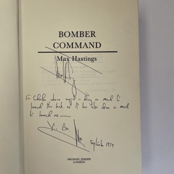 max hastings bomber command signed first edition2