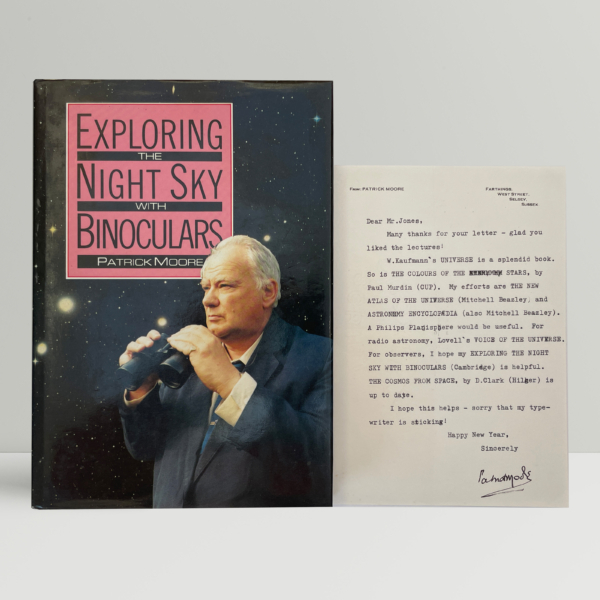 patrick moore exploring the night sky with signed letter first1