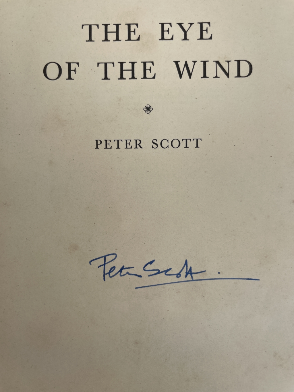 peter scott the eye of the wind signed first with letter 2