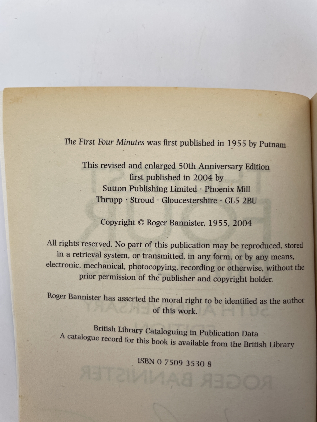 roger bannister the first 4 minutes signed paperback3