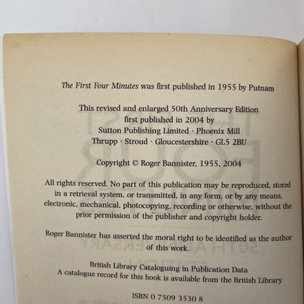 roger bannister the first 4 minutes signed paperback3