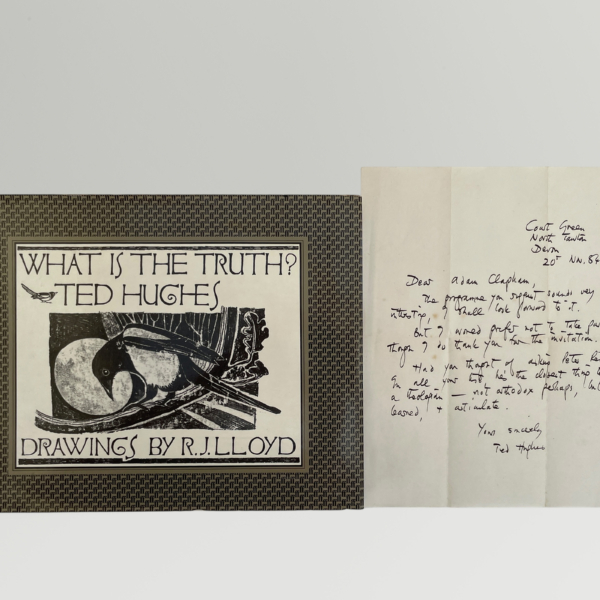 ted hughes what is the truth with signed letter1