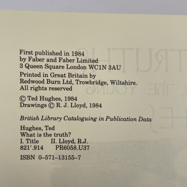 ted hughes what is the truth with signed letter2