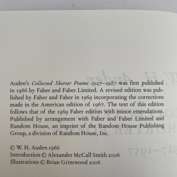 wh auden collected shorter poems folio2