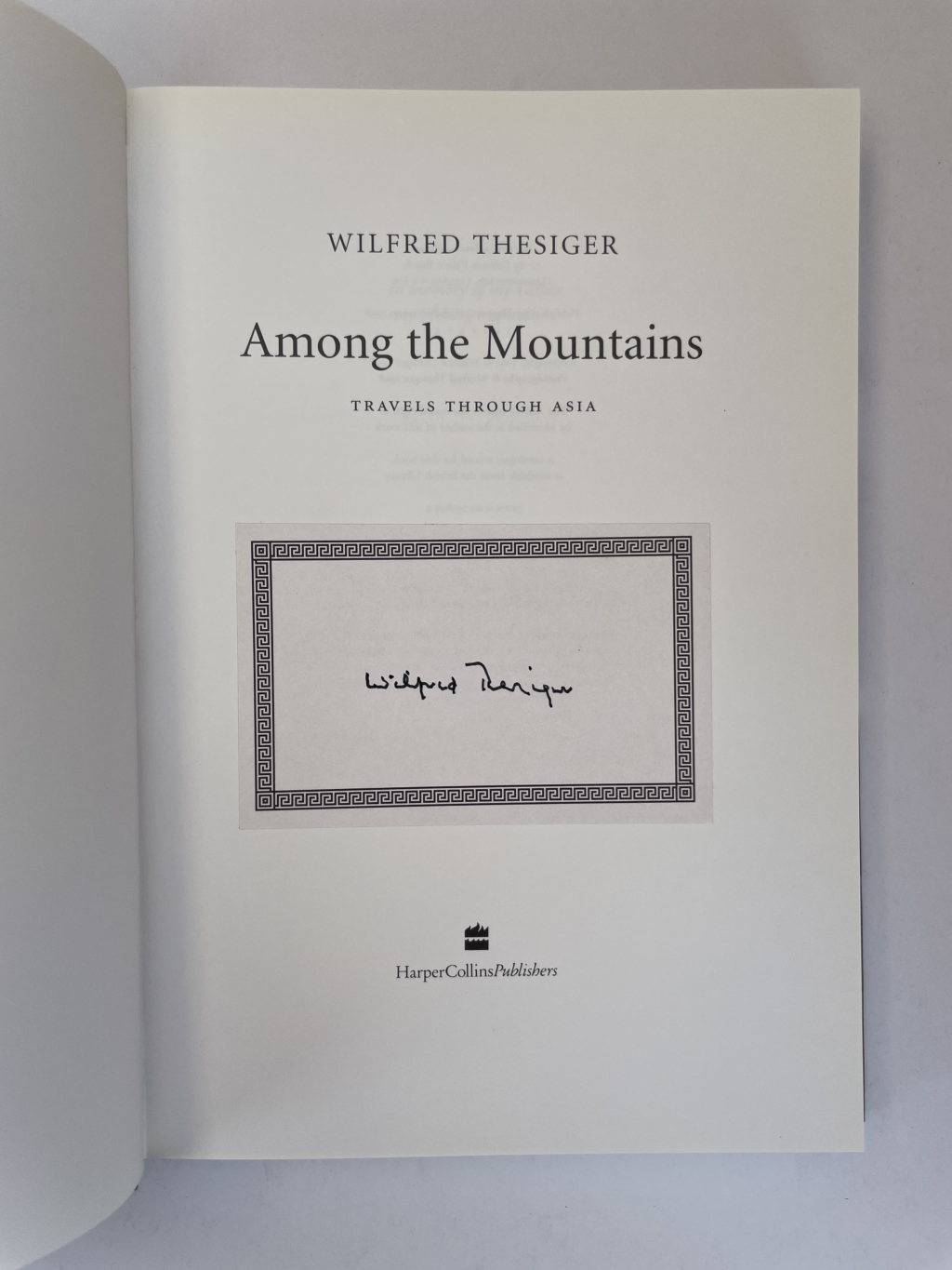 wilfred thesiger among the mountains signed first ed2