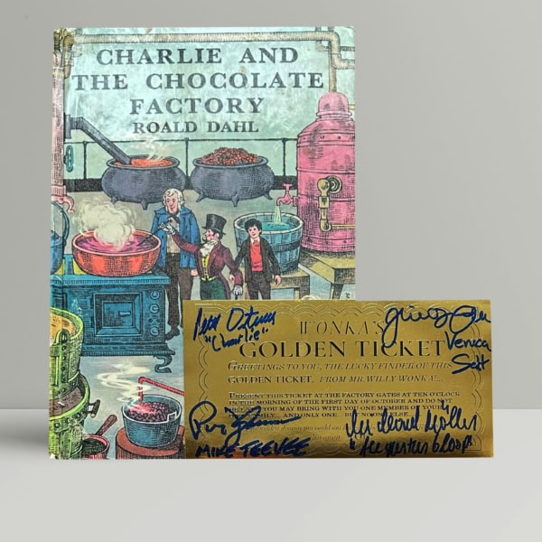 Charlie and the Chocolate Factory - First Edition with Golden Ticket - Roald Dahl