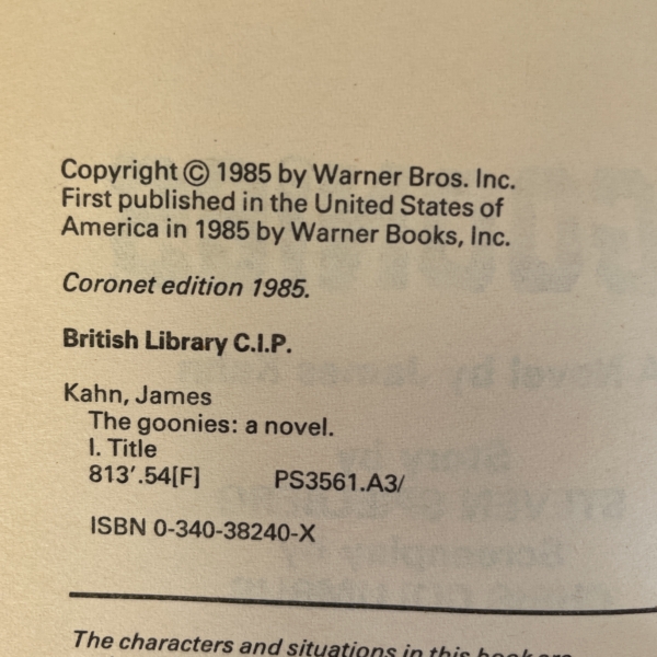 james khan the goonies first edi2