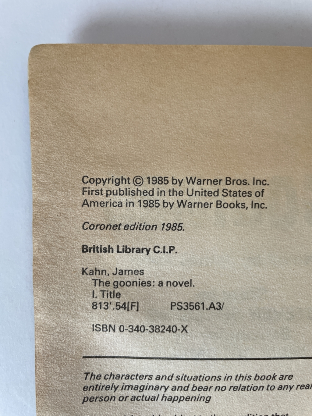 james khan the goonies first edition2