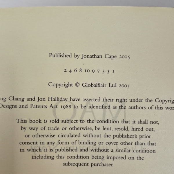 jung chang mao double signed first3