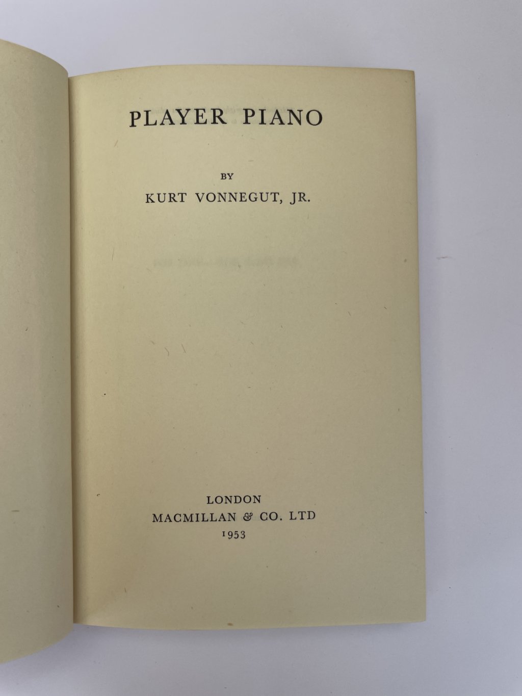 kurt vonnagut player piano first edition2