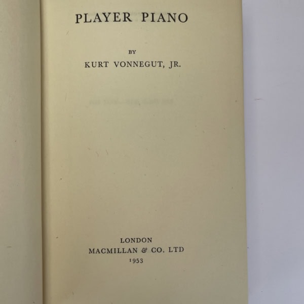 kurt vonnagut player piano first edition2
