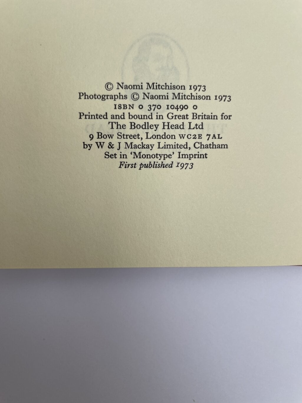 naomi mitchison first with letter 3