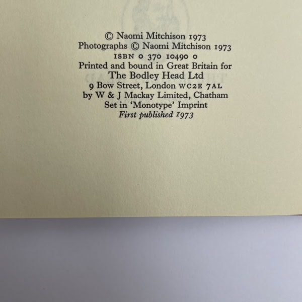 naomi mitchison first with letter 3