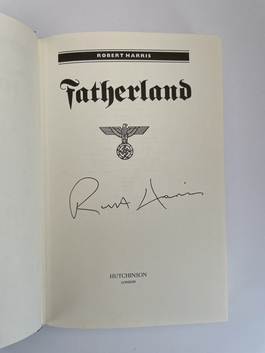 robert harris fatherland signed first edi2