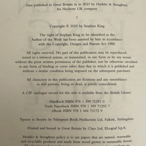 stephen king holly first uk edi2