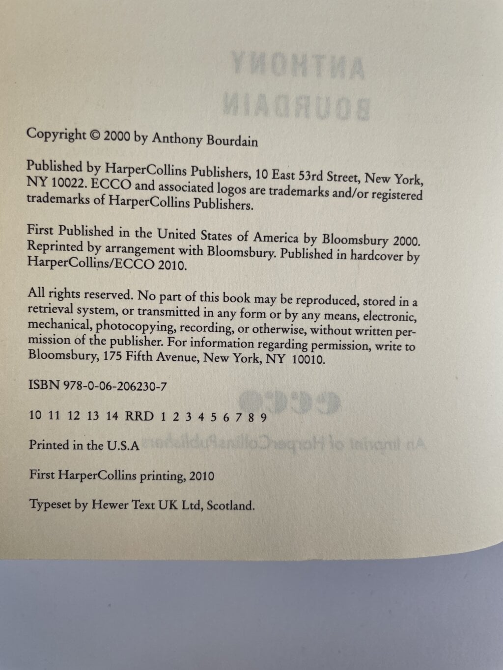 anthony bourdain signed boxset 4