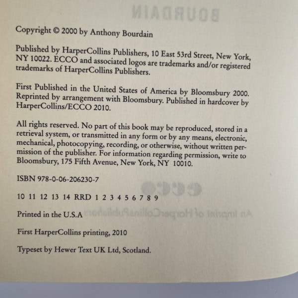 anthony bourdain signed boxset 4